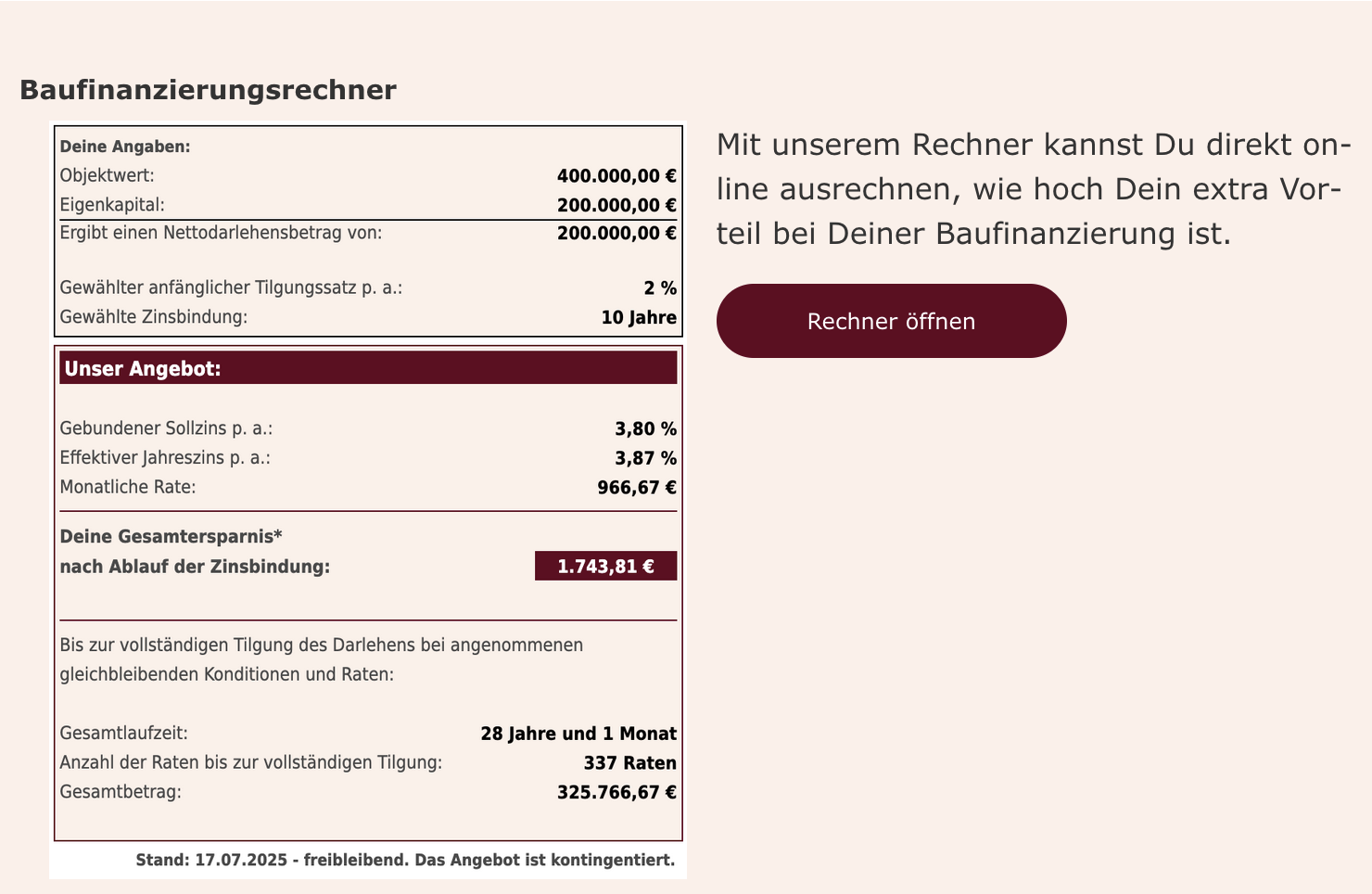 Baufinanzierung2025 08 07